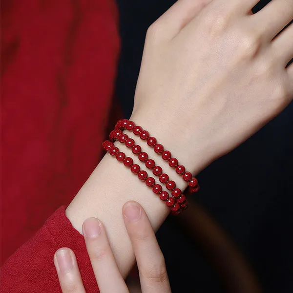 Love Reconstructed Cinnabar Bracelets Unisex-1