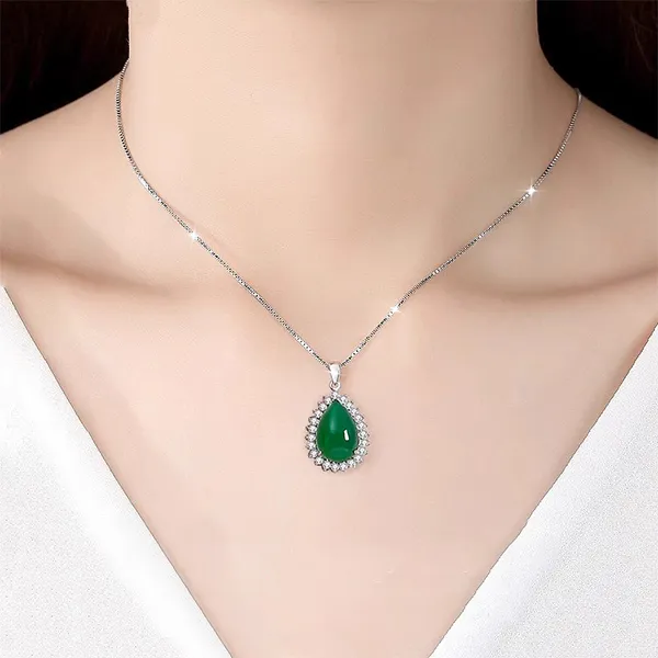 Love Chalcedony Necklaces Women's-1