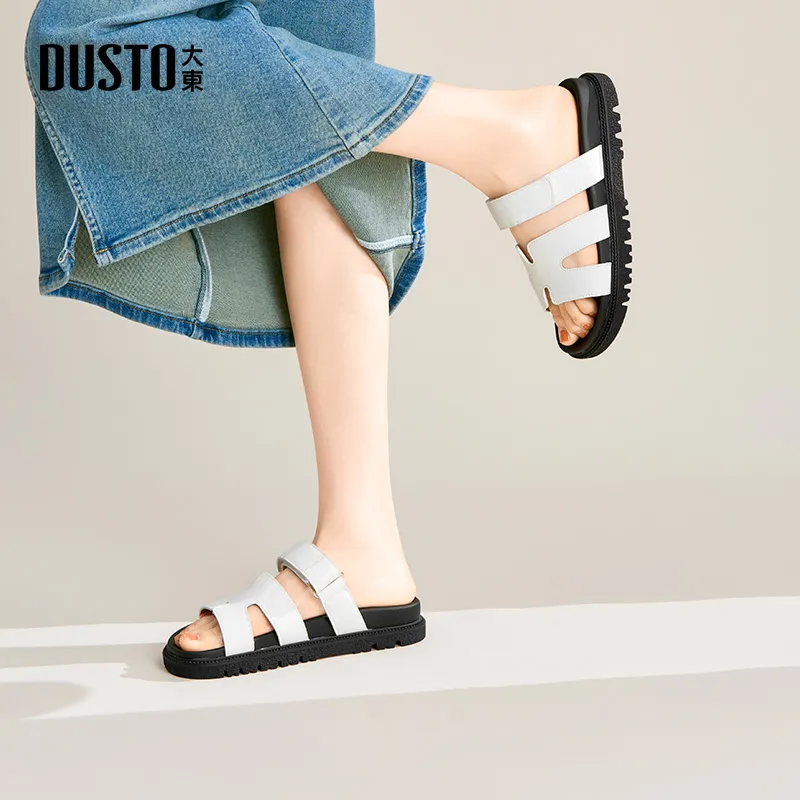 DUSTO Slide Slippers Women's Beige Black/Teal/Pink-2