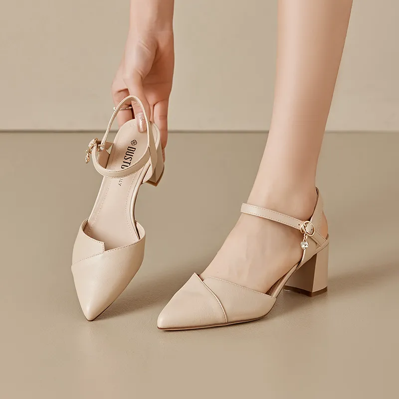 DUSTO Block Heel High Heels 6.4cm Women's-1