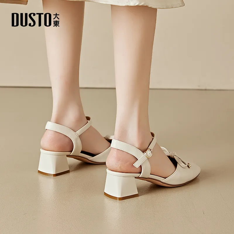 DUSTO Block Heel High Heels 5cm Women's-5