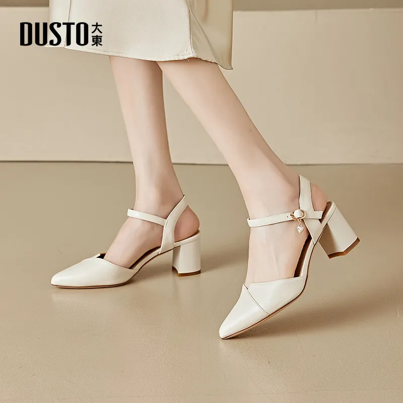 DUSTO Block Heel High Heels 6.4cm Women's-7