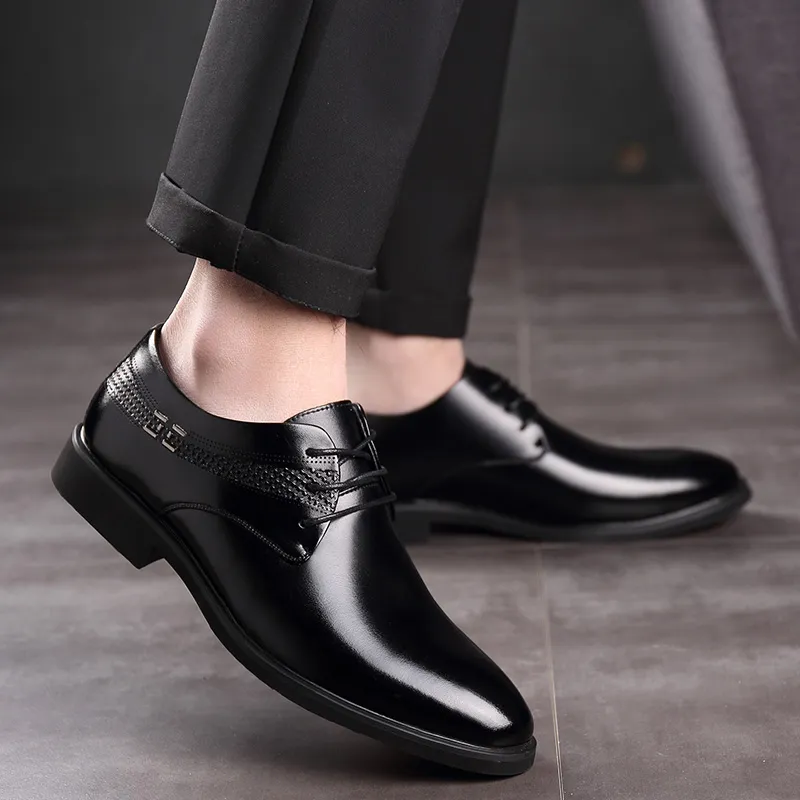 Batotem Dress Shoes Men Low Top Black/Brown-2