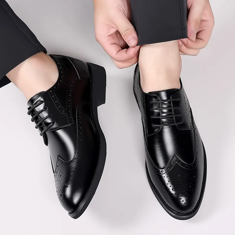 Batotem Dress Shoes Men Low Top Black-3
