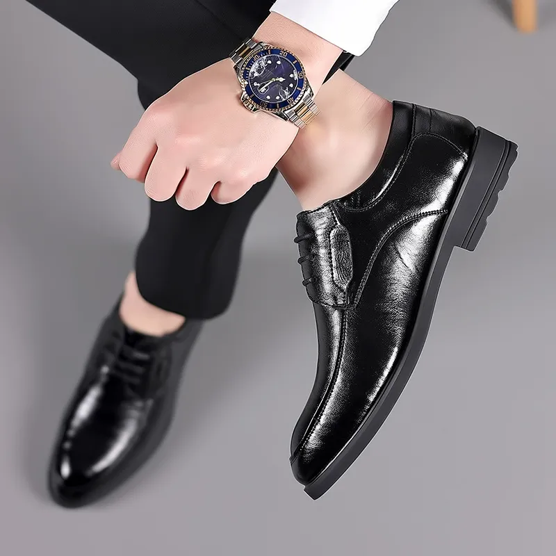 Batotem Dress Shoes Men Low Top Black-1