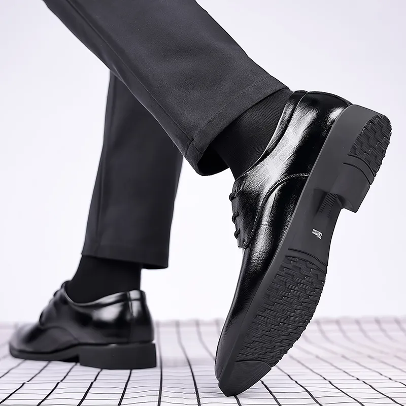 Batotem Dress Shoes Men Low Top Black Brown-2