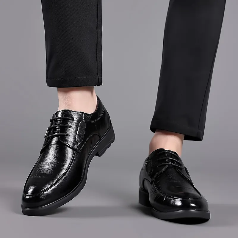 Batotem Dress Shoes Men Low Top Black-5