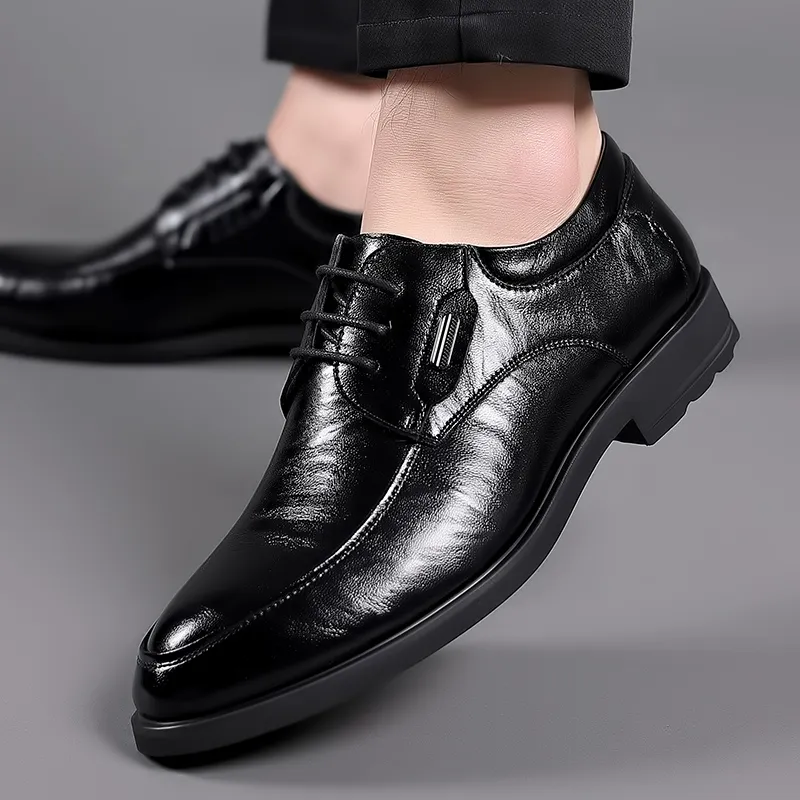 Batotem Dress Shoes Men Low Top Black-4