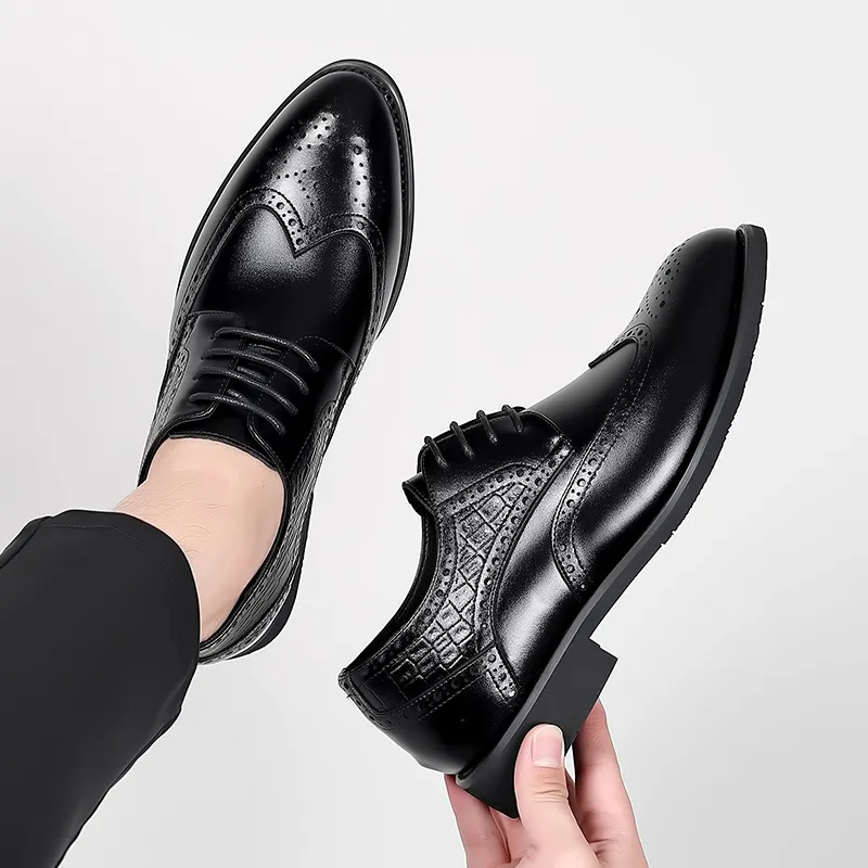 Batotem Dress Shoes Men Low Top Black-4