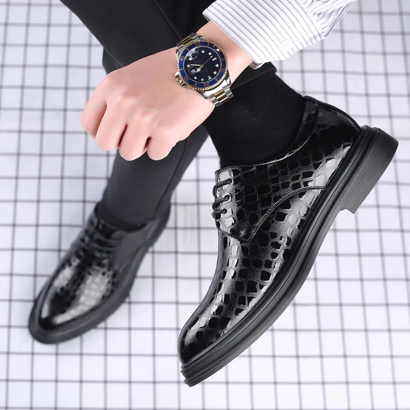 Batotem Dress Shoes Men Low Top Black-4