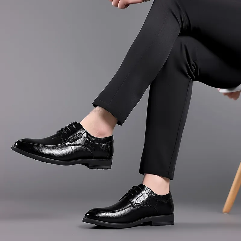 Batotem Dress Shoes Men Low Top Black-2