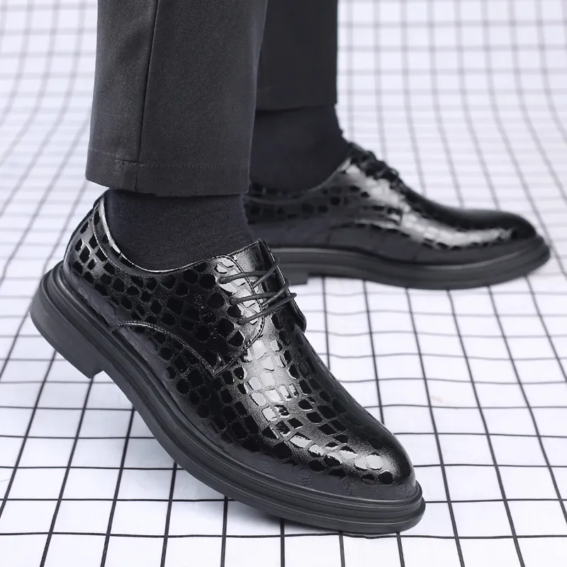 Batotem Dress Shoes Men Low Top Black-1