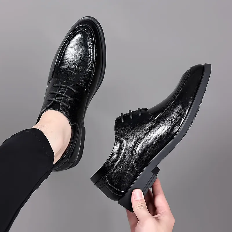 Batotem Dress Shoes Men Low Top Black-5