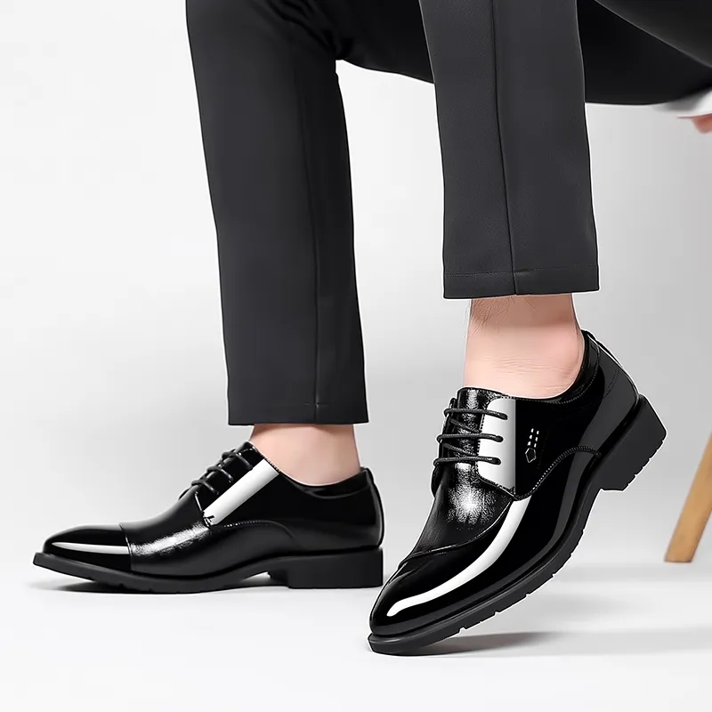 Batotem Dress Shoes Men Low Top Black-1