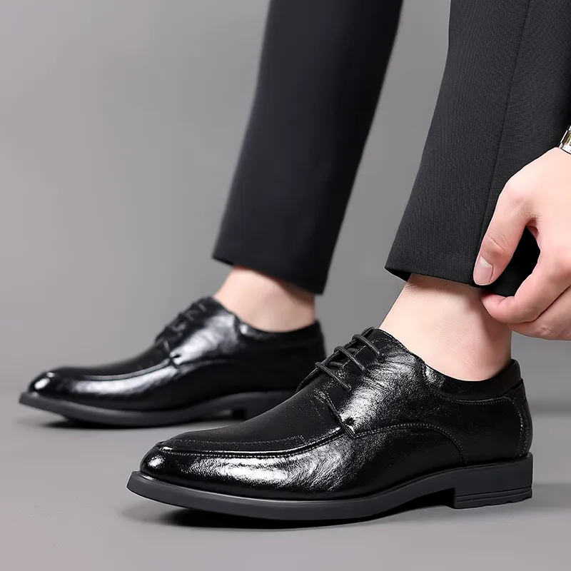 Batotem Dress Shoes Men Low Top Black-1