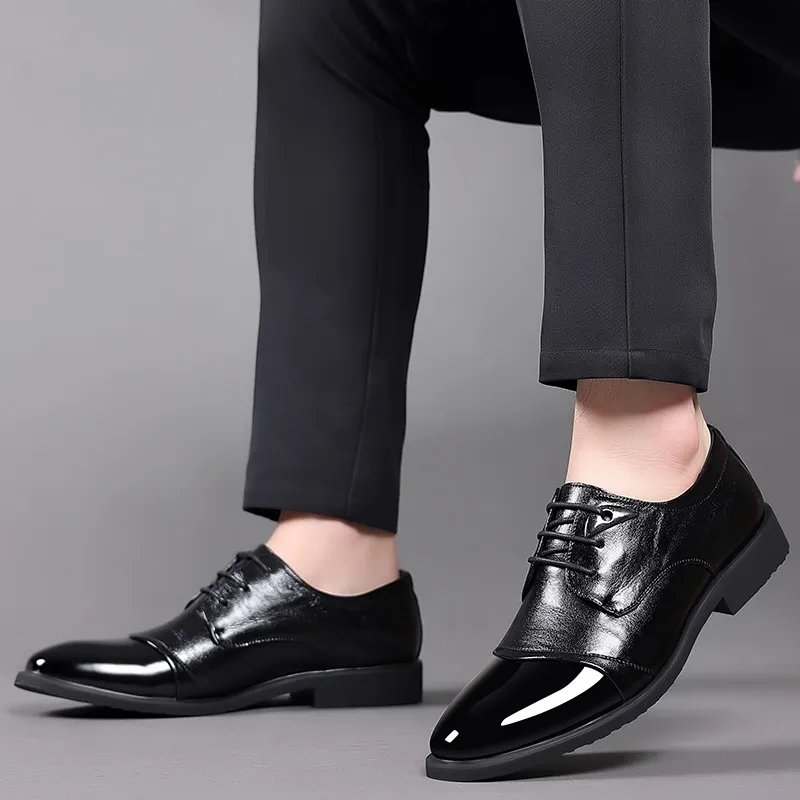Batotem Dress Shoes Men Low Top Black-1