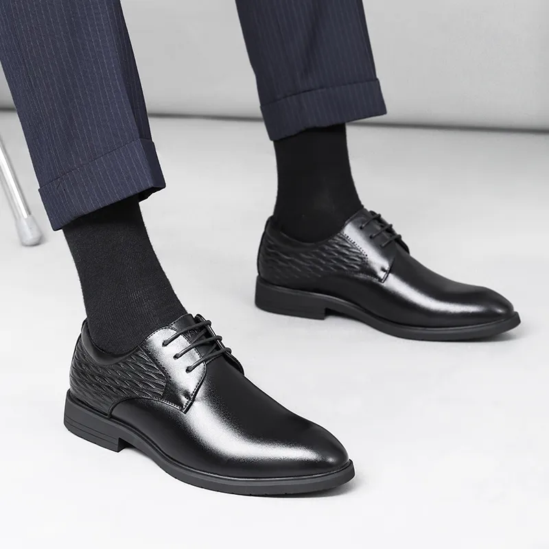 Batotem Dress Shoes Men Low Top Black/Brown-2