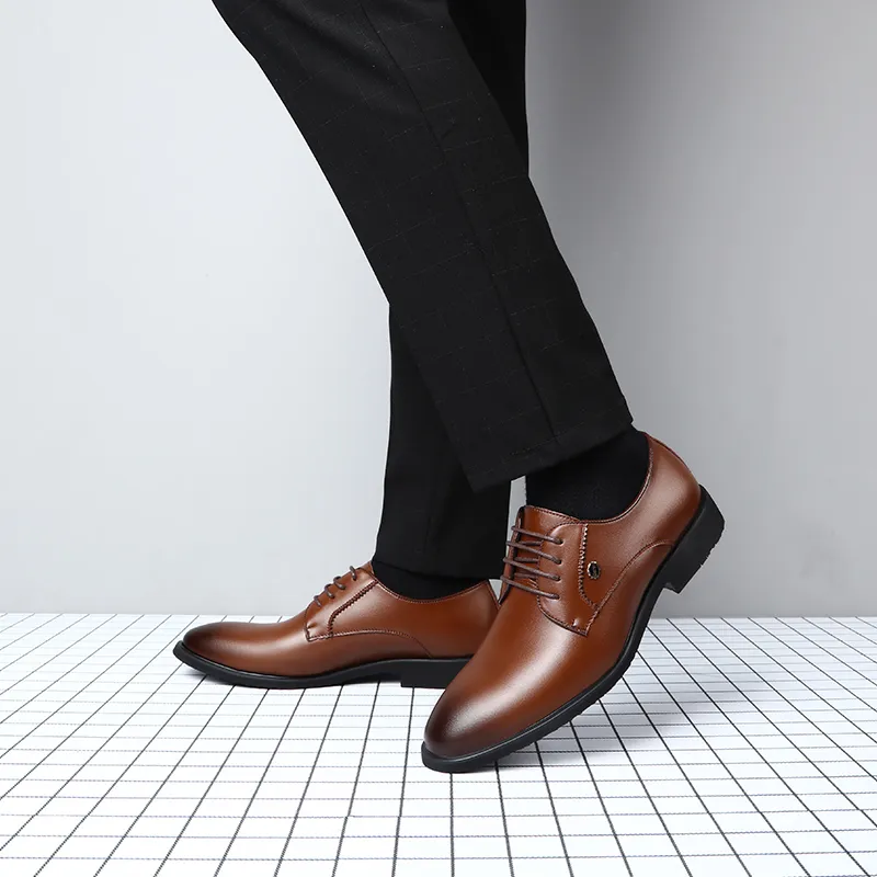 Batotem Dress Shoes Men Low Top Black/Brown-5