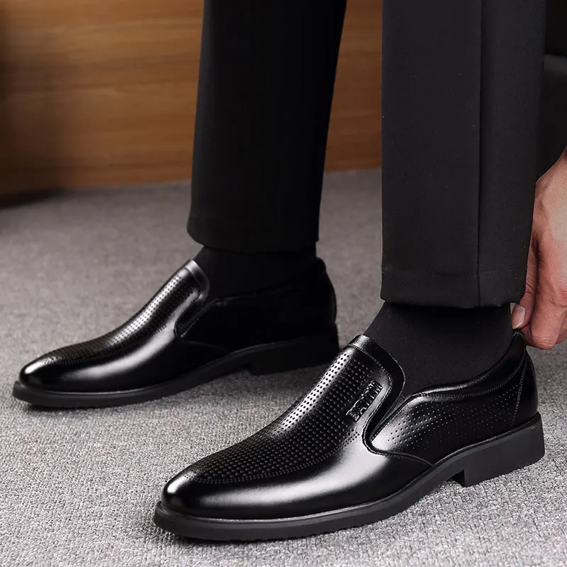 Batotem Dress Shoes Men Low Top Black/Brown-1