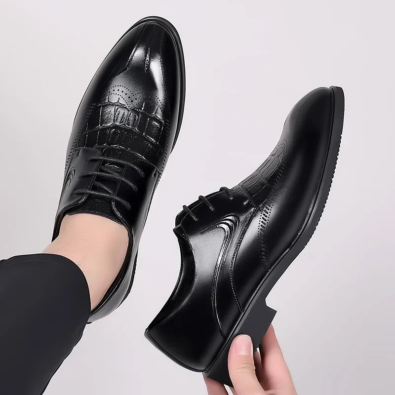 Batotem Dress Shoes Men Low Top Black-4