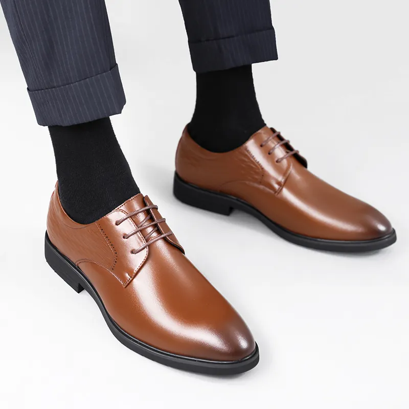 Batotem Dress Shoes Men Low Top Black/Brown-7