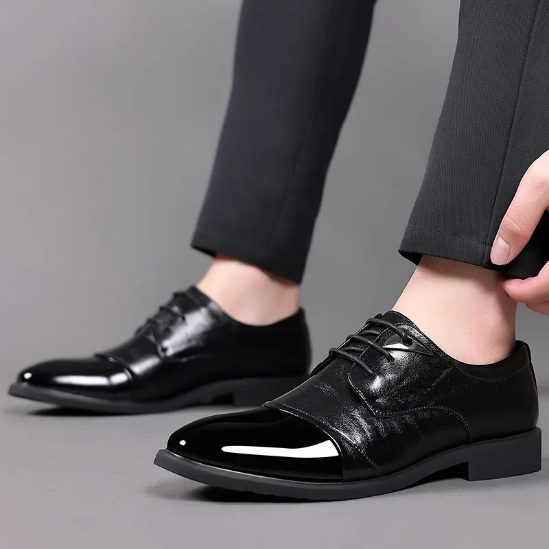 Batotem Dress Shoes Men Low Top Black-2