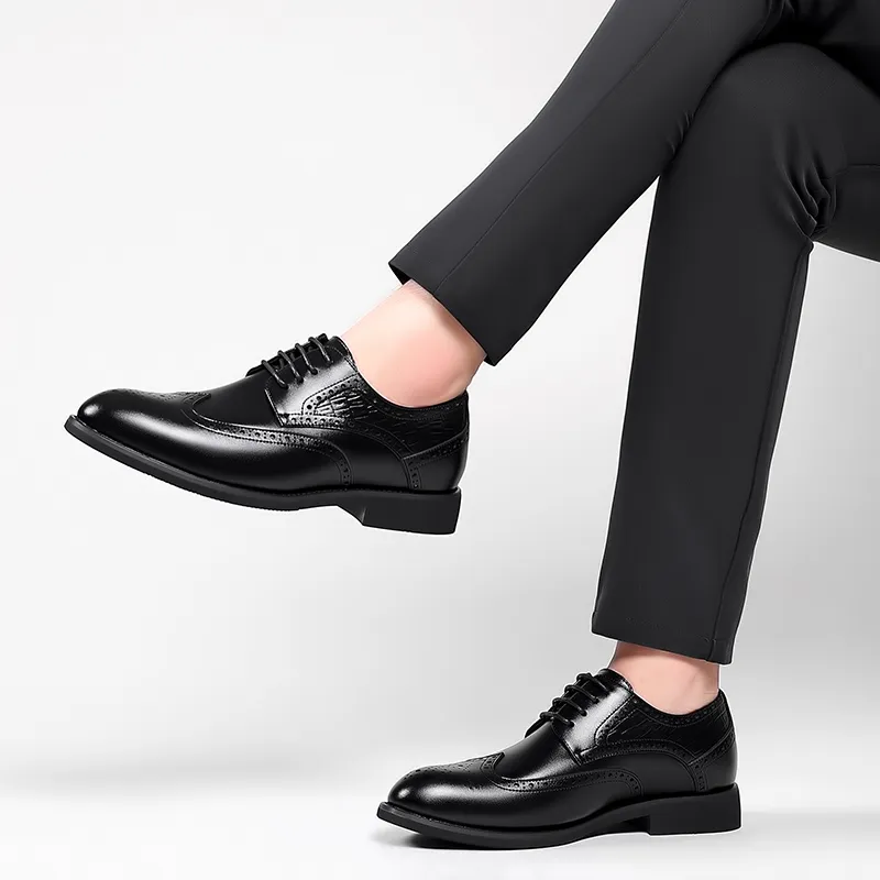 Batotem Dress Shoes Men Low Top Black-1