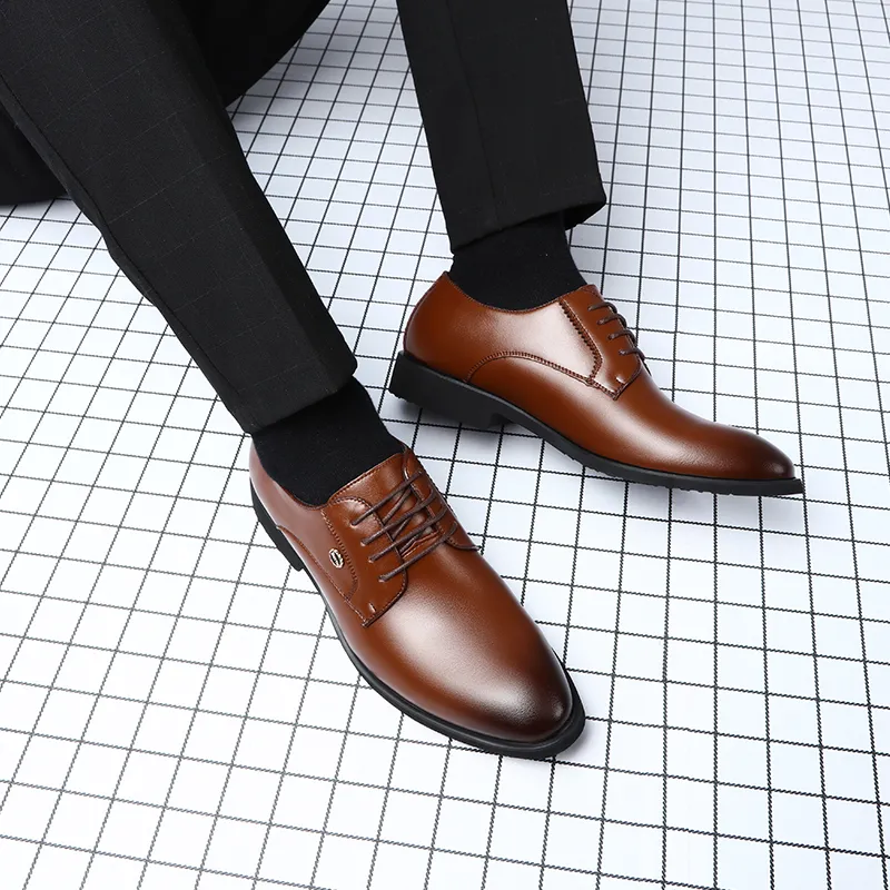 Batotem Dress Shoes Men Low Top Black/Brown-6