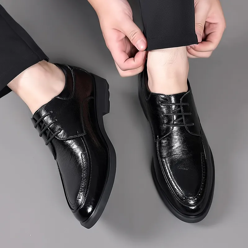 Batotem Dress Shoes Men Low Top Black-2