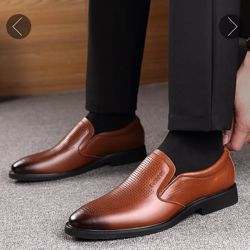 Batotem Dress Shoes Men Low Top Black/Brown-4