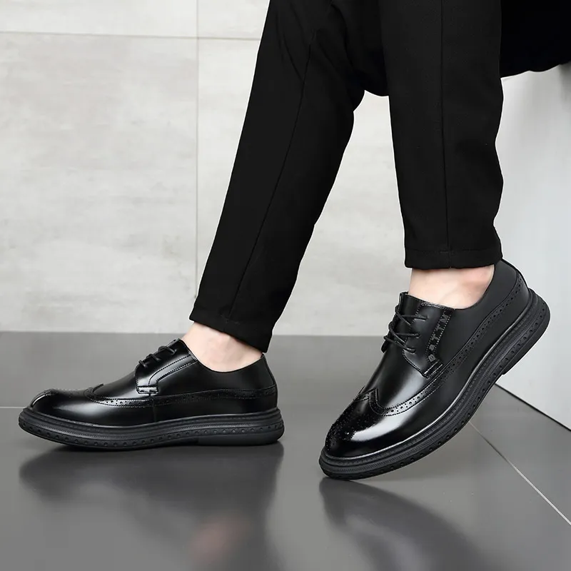 Batotem Dress Shoes Men Low Top Black/Brown-1
