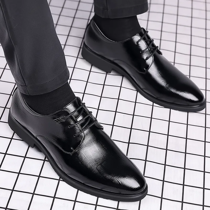 Batotem Dress Shoes Men Low Top Black Brown-1