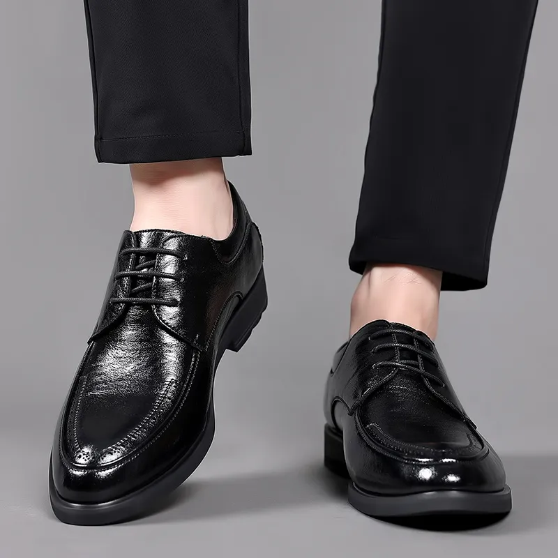 Batotem Dress Shoes Men Low Top Black-4