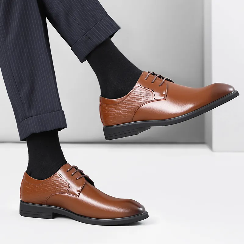 Batotem Dress Shoes Men Low Top Black/Brown-8