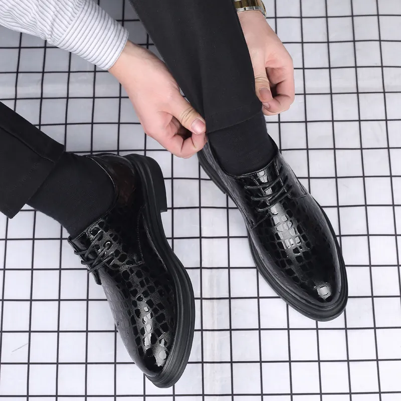 Batotem Dress Shoes Men Low Top Black-2