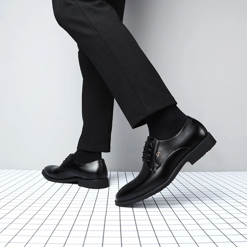 Batotem Dress Shoes Men Low Top Black/Brown-3
