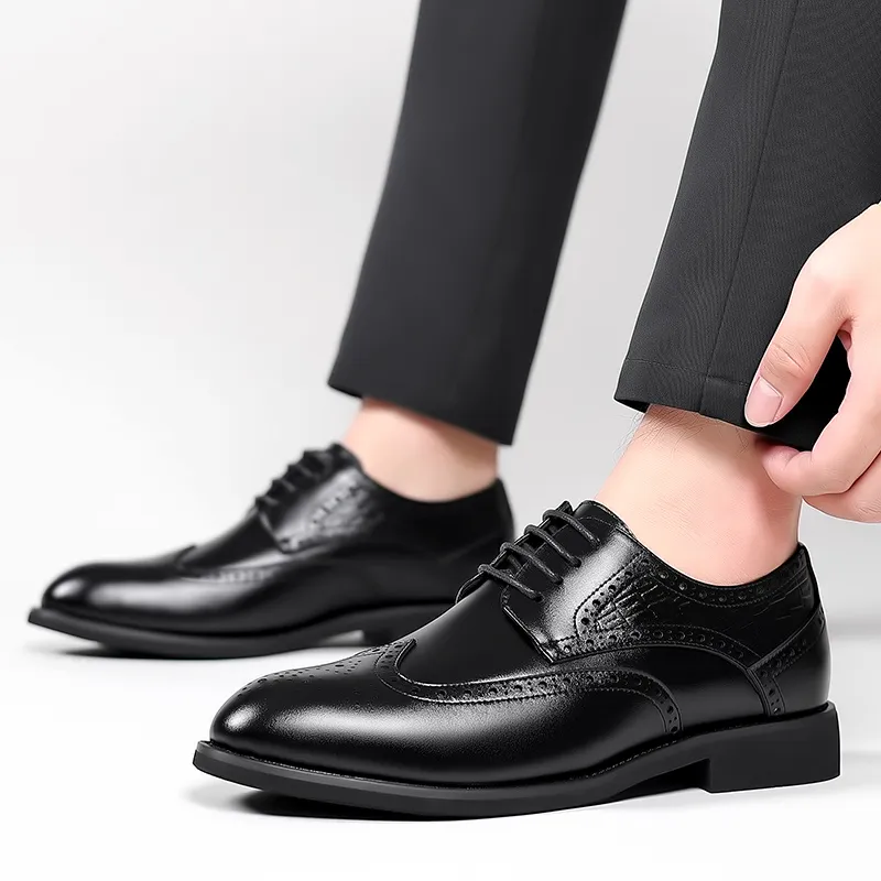 Batotem Dress Shoes Men Low Top Black-2