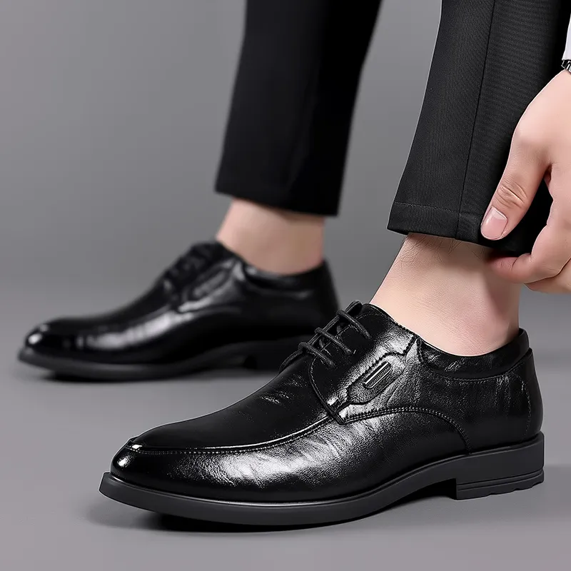 Batotem Dress Shoes Men Low Top Black-3
