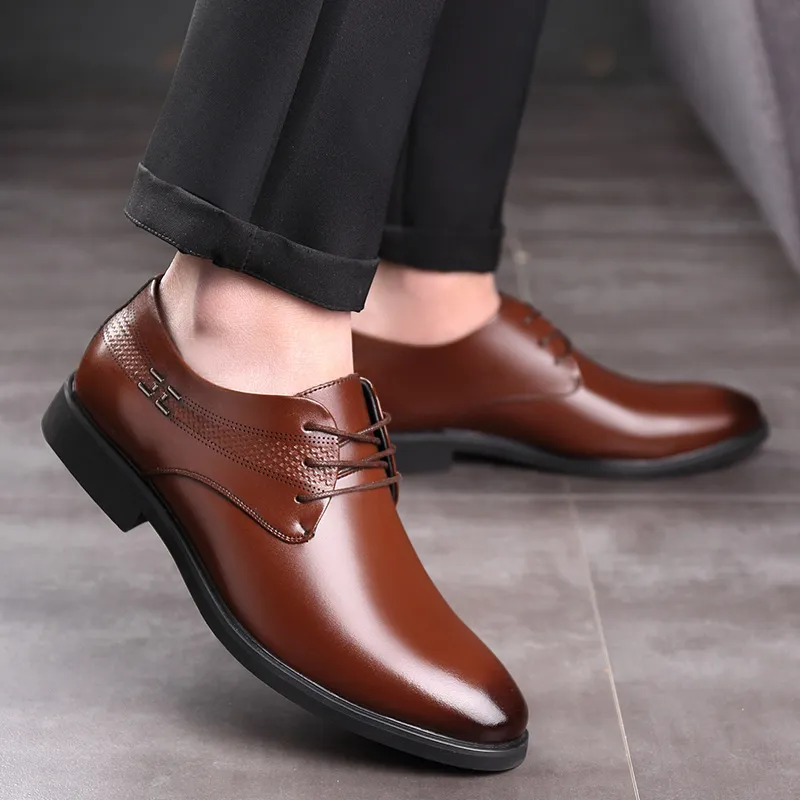 Batotem Dress Shoes Men Low Top Black/Brown-4