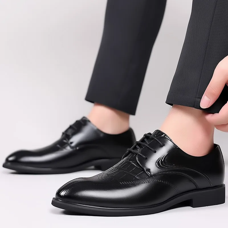 Batotem Dress Shoes Men Low Top Black-2