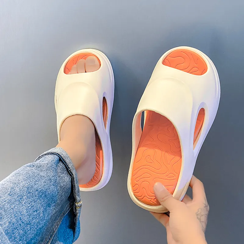 Le Drag Sandal Slippers White Black/Pure Black/Black Purple/Beige Orange-24