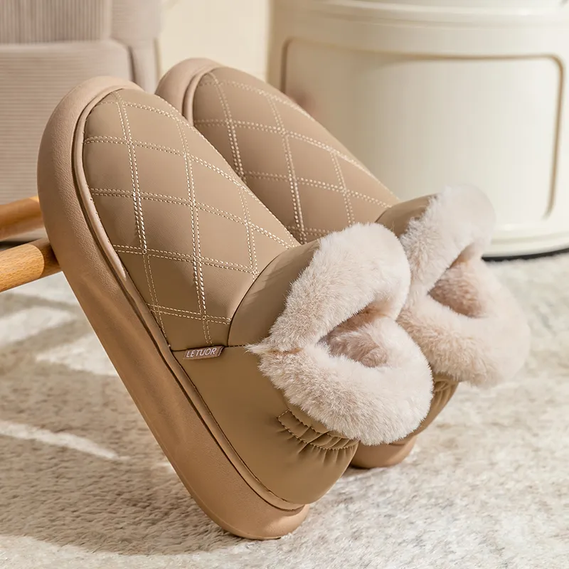 Le Drag Cotton Slippers Light Gray/Light Coffee/Camel/Apricot/Brown-19