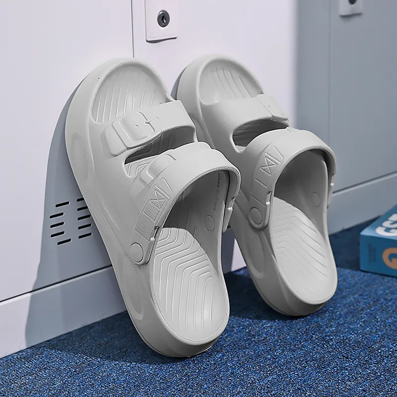 Le Drag Sandal Slippers Light Gray-4