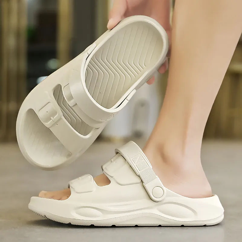 Le Drag Sandal Slippers Light Gray-26