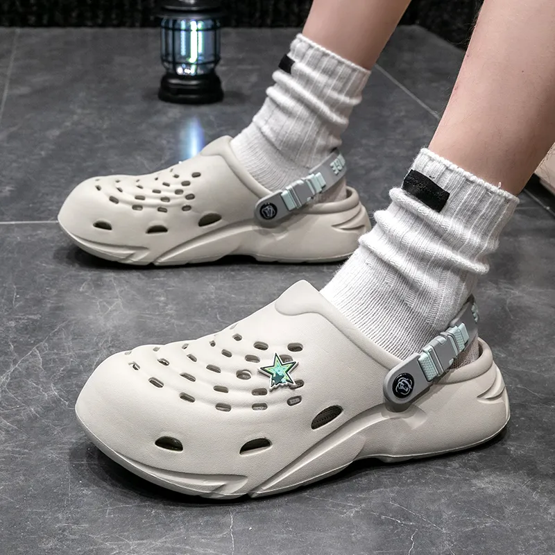 Le Drag Slippers Black/Khaki/Gray-18