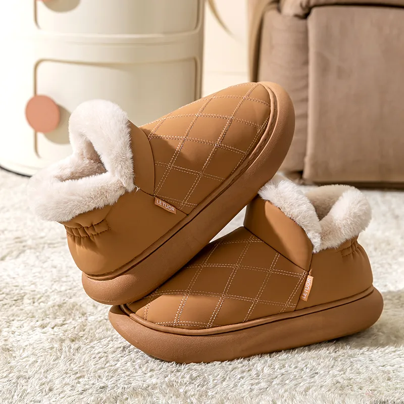 Le Drag Cotton Slippers Light Gray/Light Coffee/Camel/Apricot/Brown-15