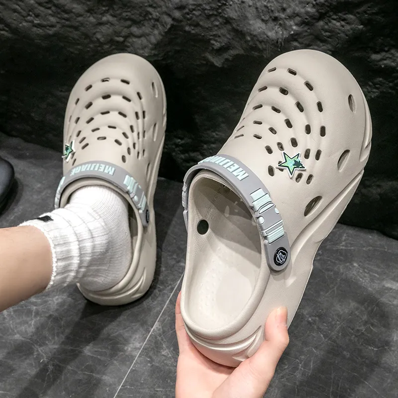 Le Drag Slippers Black/Khaki/Gray-17