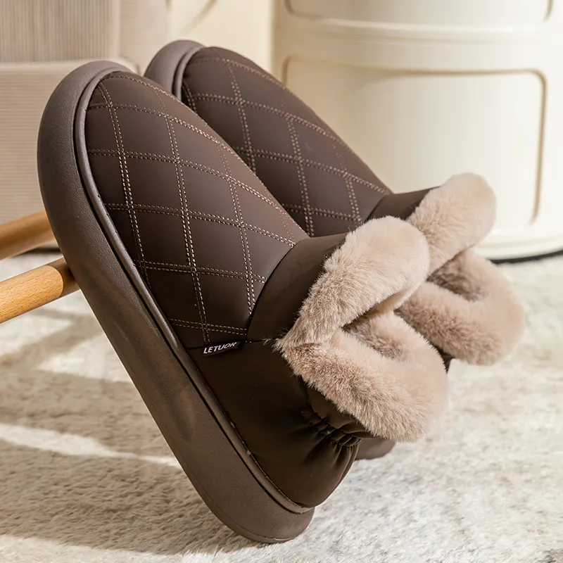 Le Drag Cotton Slippers Light Gray/Light Coffee/Camel/Apricot/Brown-24