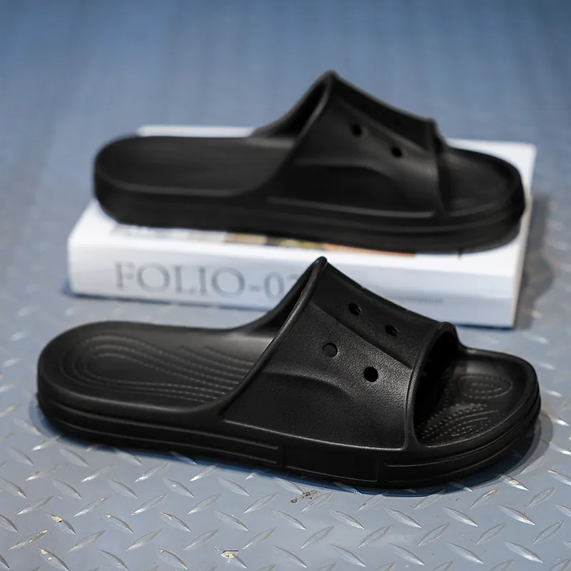 Le Drag Home Slippers Black/White/Khaki/Brown-6
