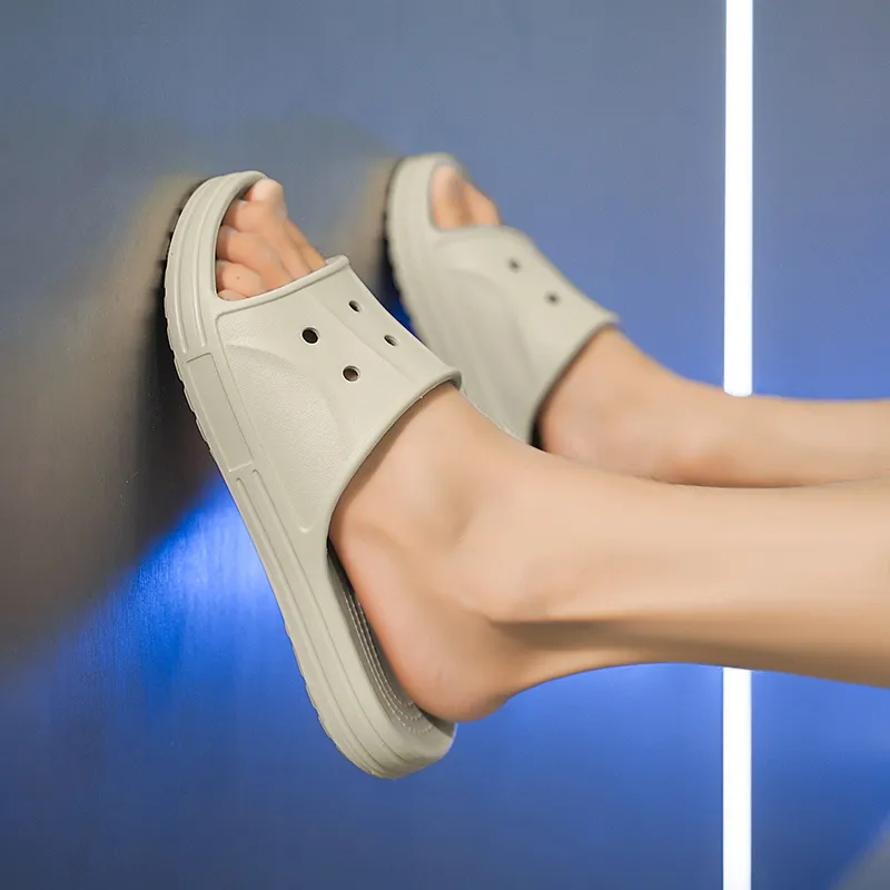 Le Drag Home Slippers Black/White/Khaki/Brown-18